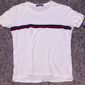 Brandy Melville white striped top